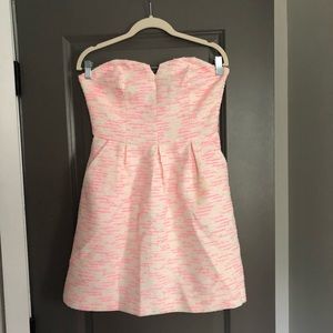 Anthropologie Pink Twill Dress w/ pockets